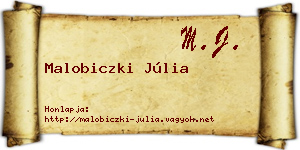 Malobiczki Júlia névjegykártya